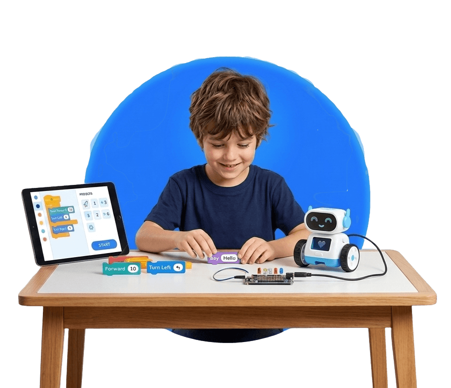 Niños aprendiendo robótica y programación con Arduino, mBlock y Educabot